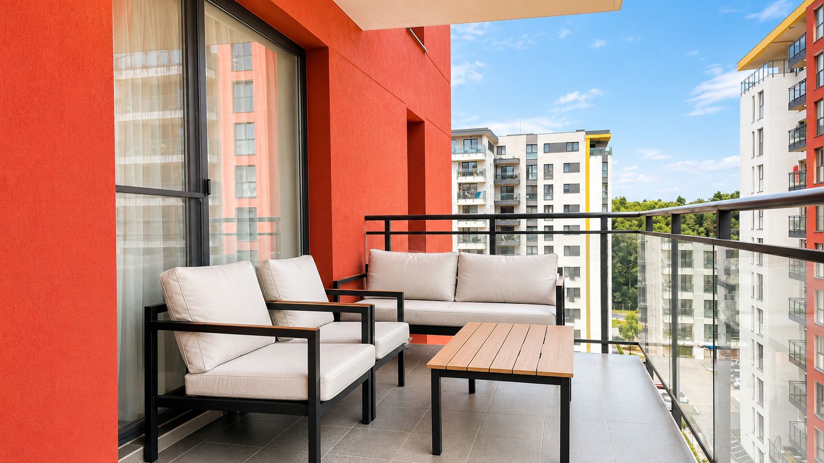 Apartament 3 camere de inchiriat | 71 mp + terasa 11 mp | Denya Forest — fotografia 1